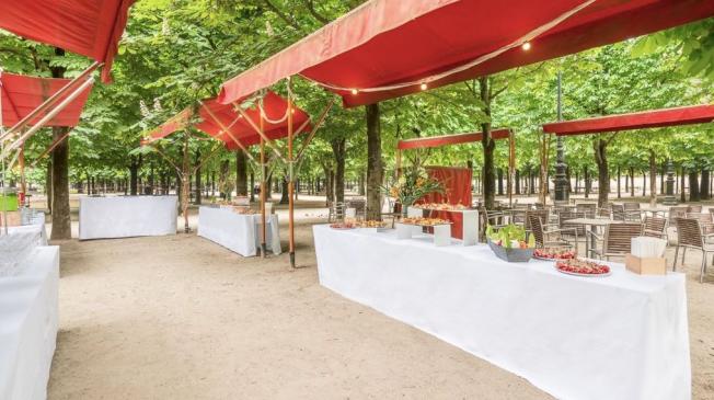 Le Bar-Restaurant le Café des marronniers à Paris 1 - L'ensemble de la terrasse