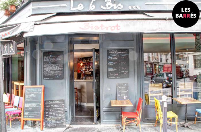 Le Bar-Restaurant le 6 Bis à Paris 18 - La devanture