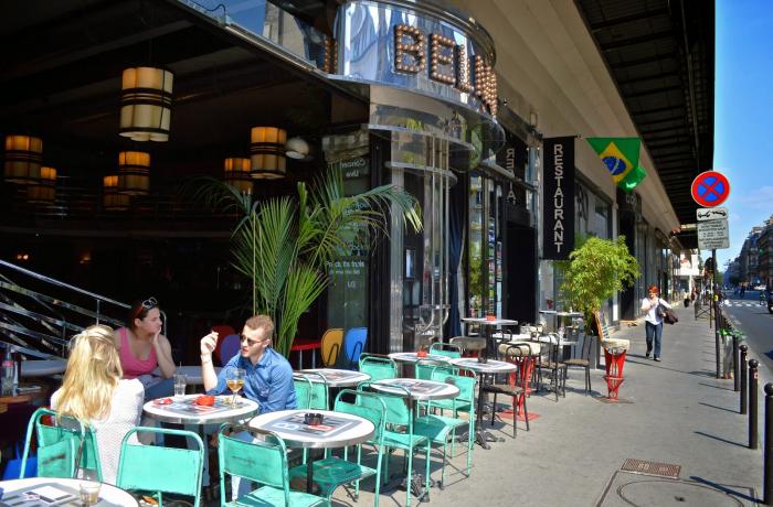 Le Bar-Restaurant le Belmont à Paris 2 - La terrasse