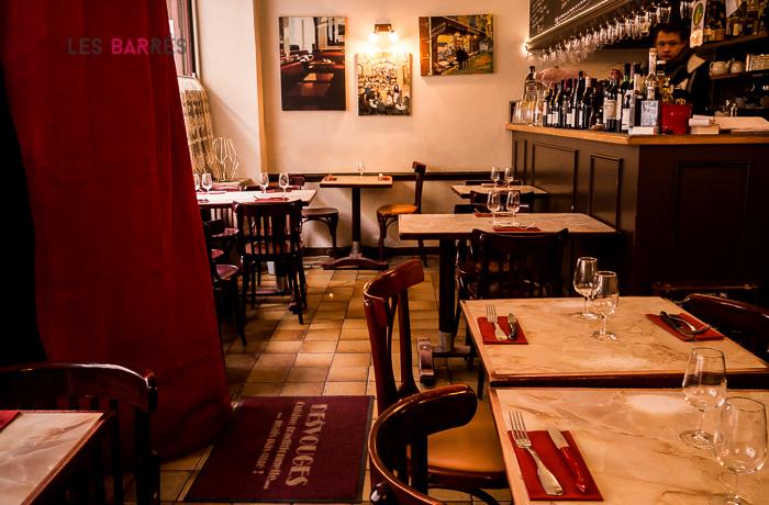 Le Restaurant le Desvouges à Paris 5 - La salle et le bar