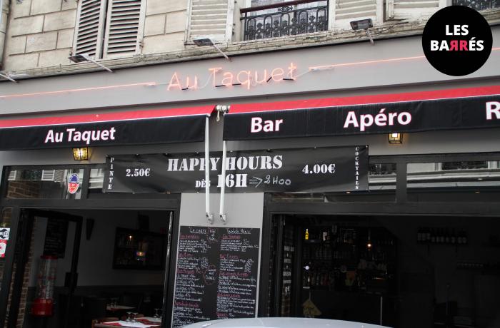 Le Bar l'Au Taquet à Paris 9 - La devanture
