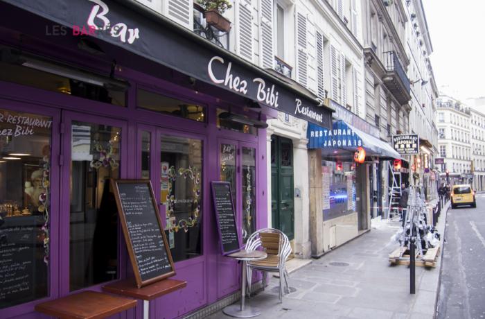 Le Bar-Restaurant le Chez Bibi à Paris 9 - La devanture