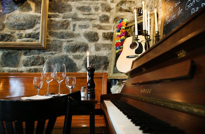Le Bar-Restaurant le Café de l'Odéon à Genève - Le piano