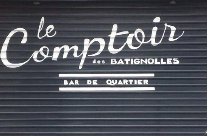 Le Bar-Restaurant le Comptoir des Batignolles à Paris 17 - La devanture