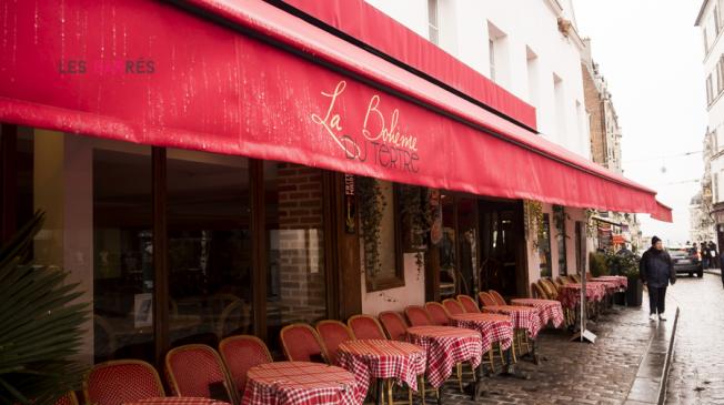 Le Bar-Restaurant la bohème du tertre à Paris 18 - La devanture