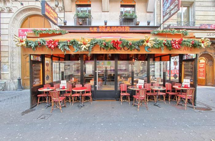 Le Bar-Restaurant le Manoir Café à Paris 9 - La devanture