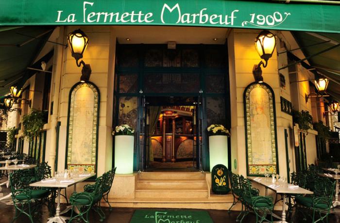 Le Bar-Restaurant la Fermette Marbeuf à Paris 8 - La devanture