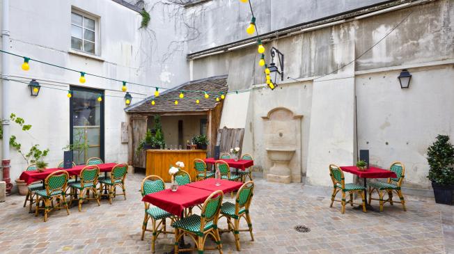 La salle de location Les Comestibles à Paris - La cours intérieure