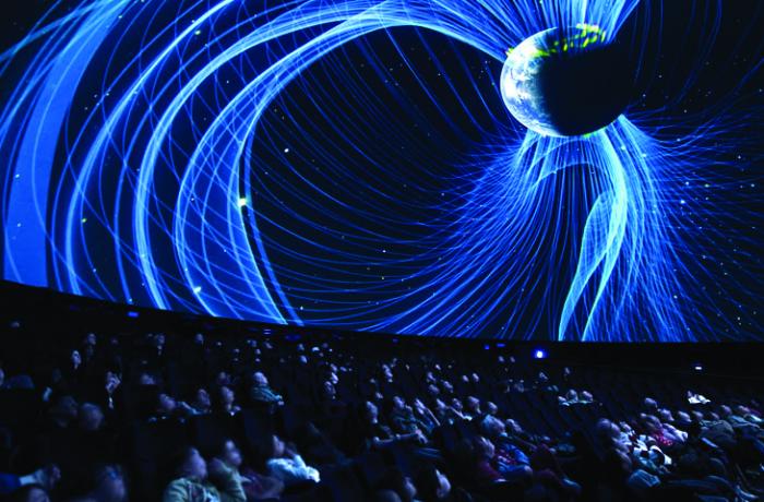 La salle la Cité des Sciences et de l'Industrie à Paris 19 - Planétarium